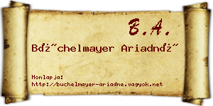 Büchelmayer Ariadné névjegykártya